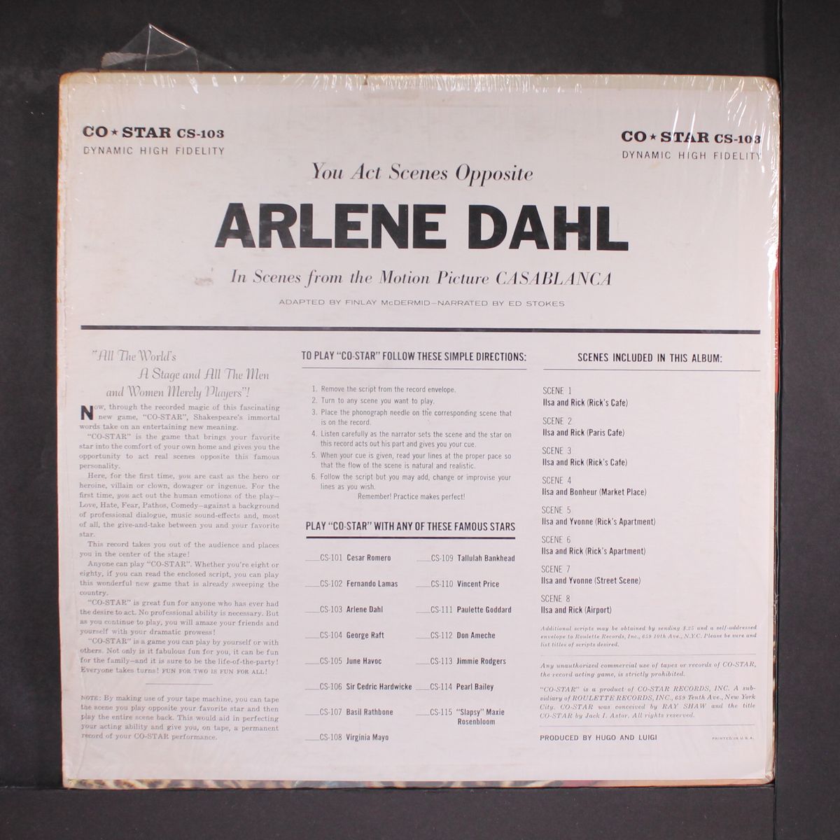 the record acting game (casablanca) by ARLENE DAHL