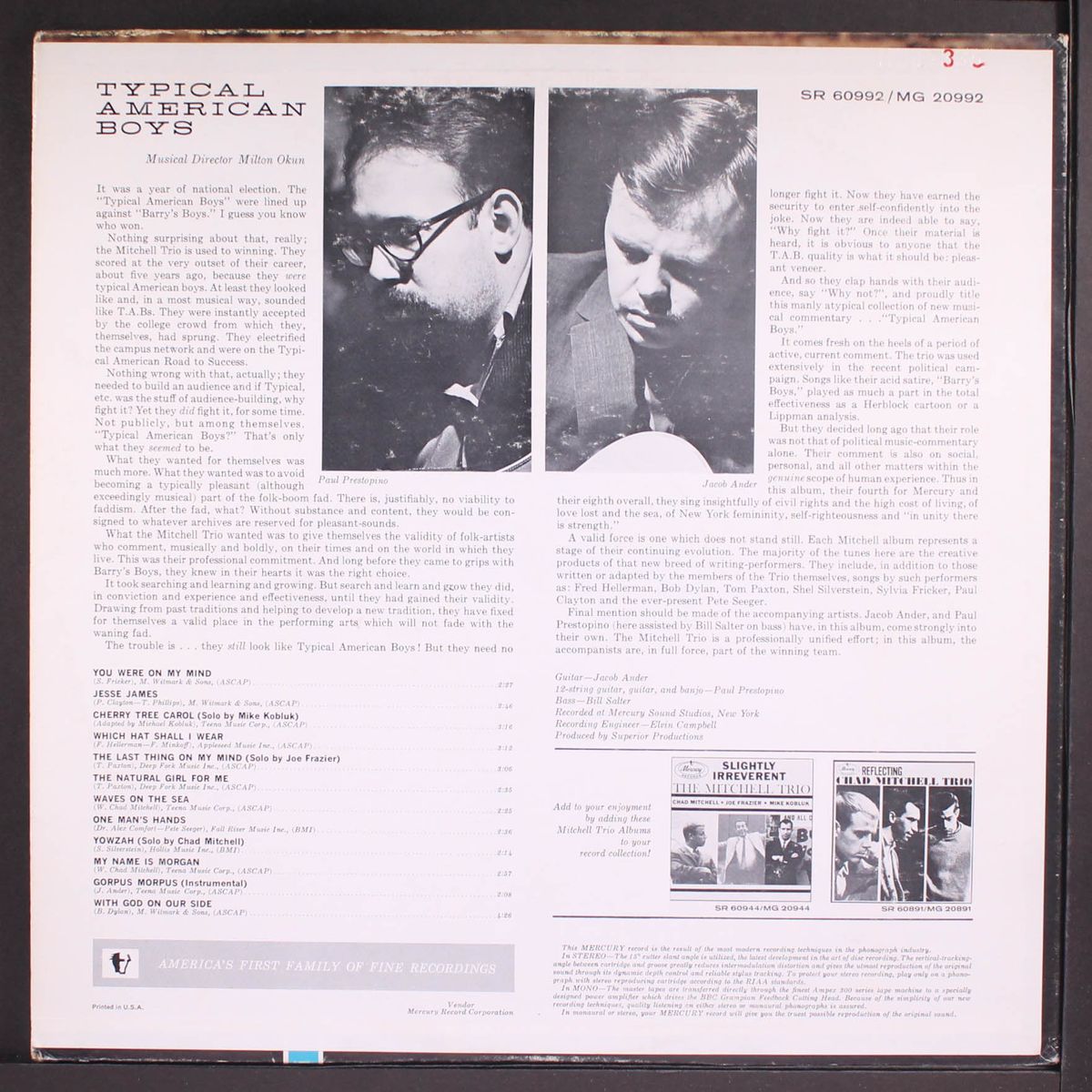 typical american boys by CHAD MITCHELL TRIO