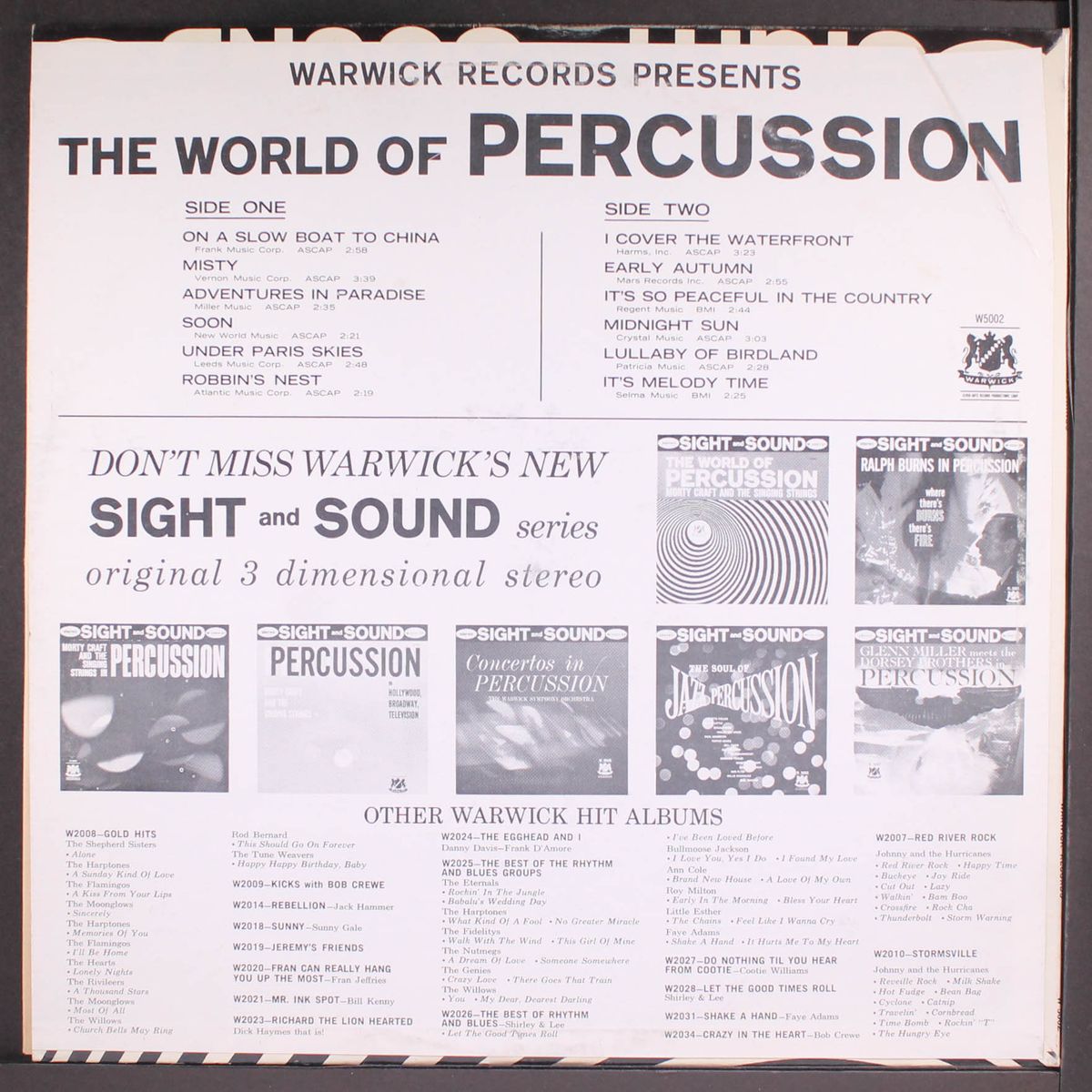 the world of percussion by MORTY CRAFT