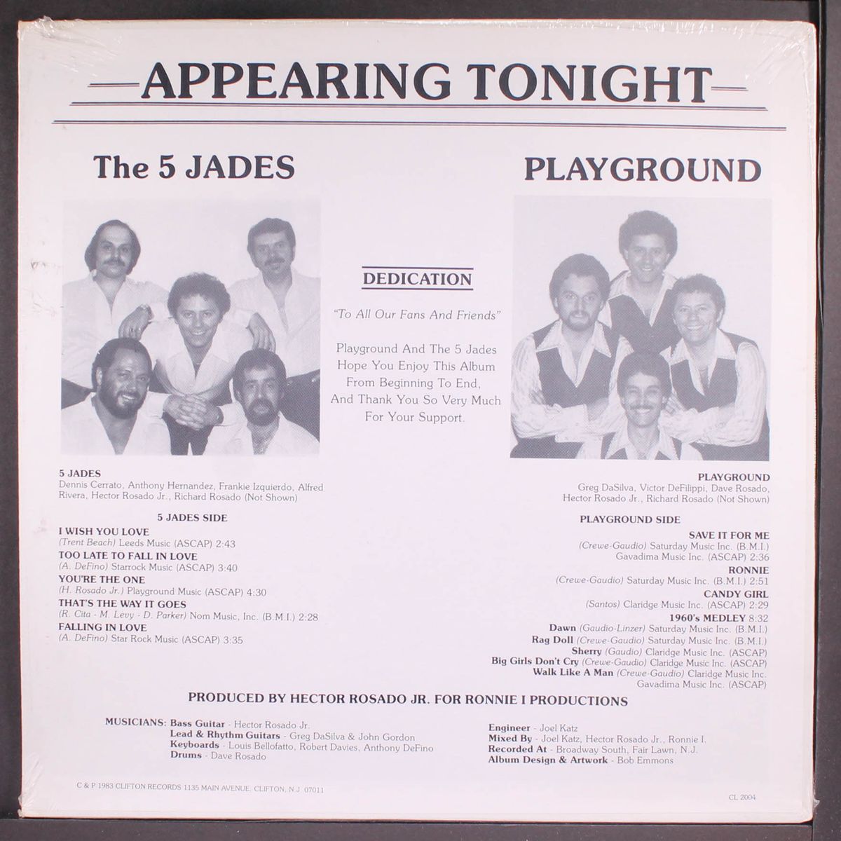 appearing tonight by PLAYGROUND & FIVE JADES