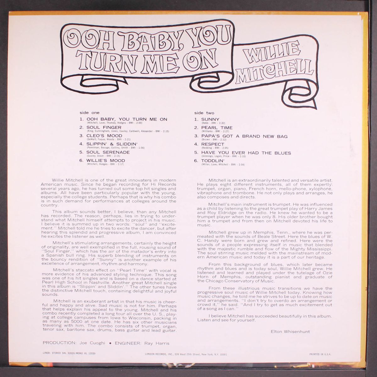 ooh baby you turn me on by WILLIE MITCHELL