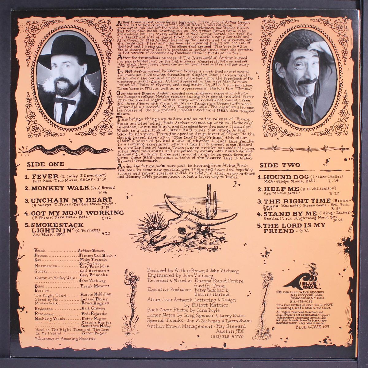 brown, black and blue by ARTHUR BROWN & JIMMY CARL BLACK