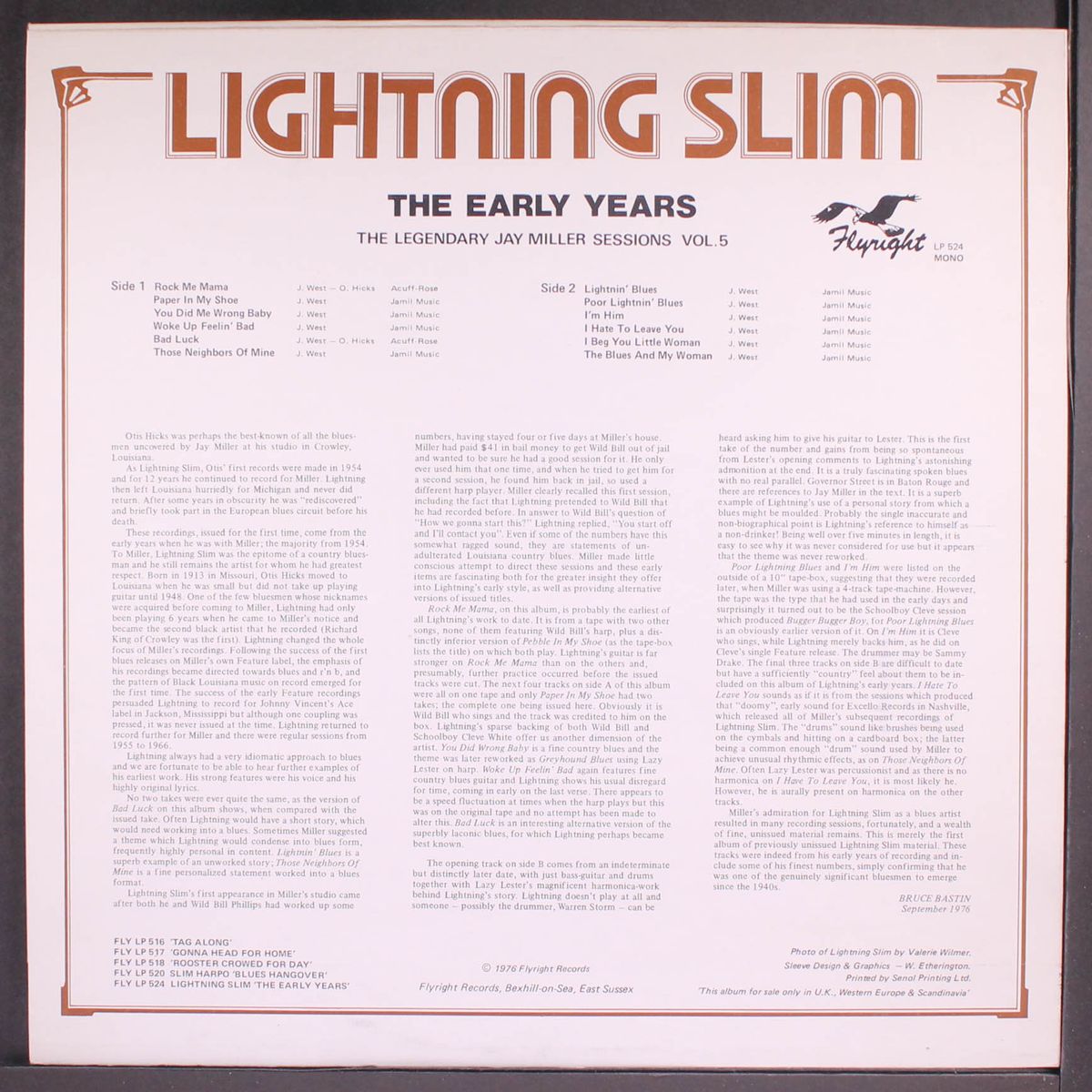 the early years by LIGHTNIN' SLIM