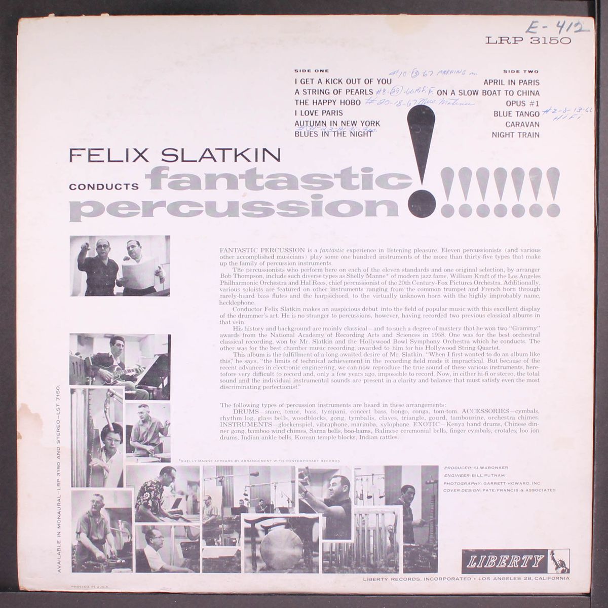 conducts fantastic percussion by FELIX SLATKIN