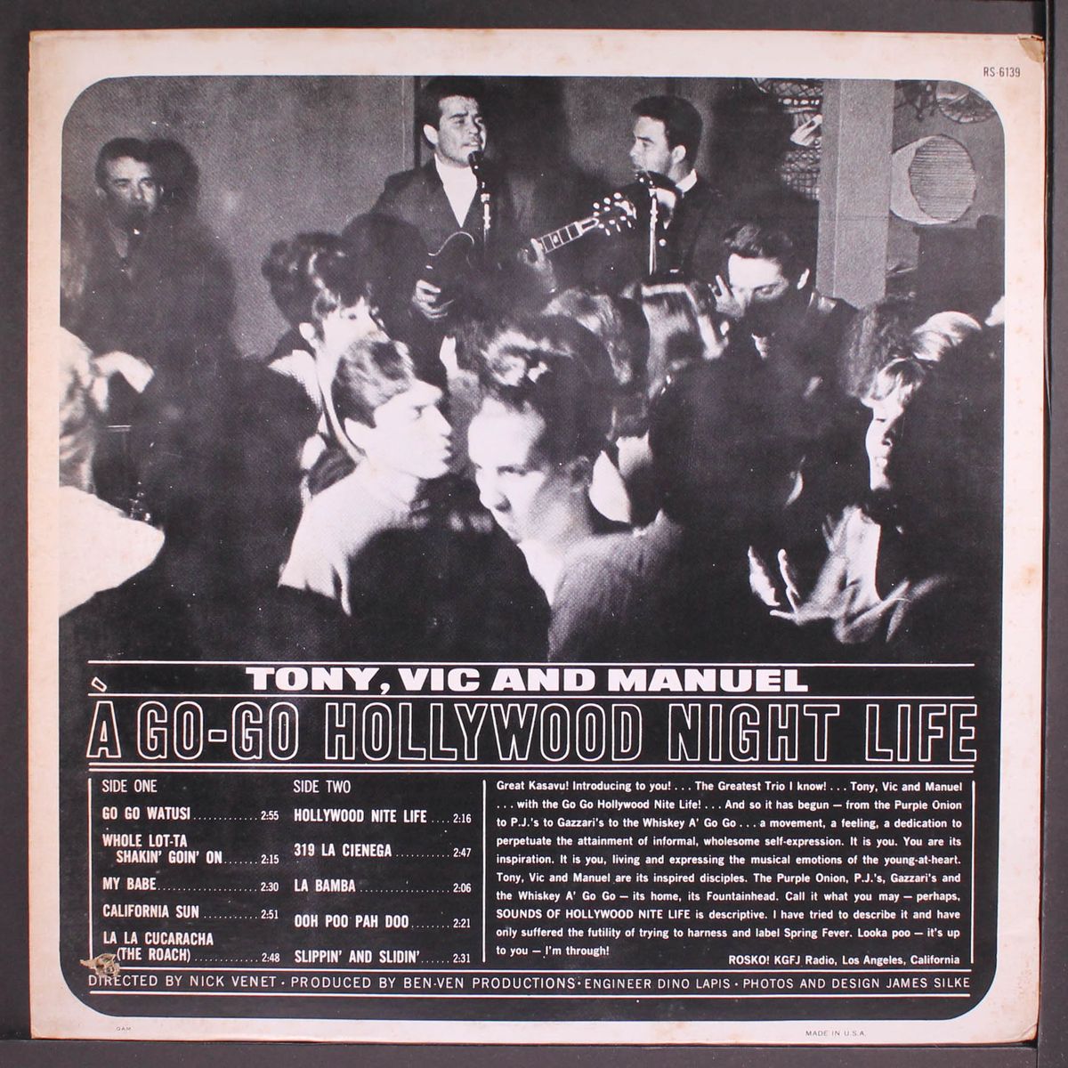 a go-go hollywood night life by TONY, VIC & MANUEL