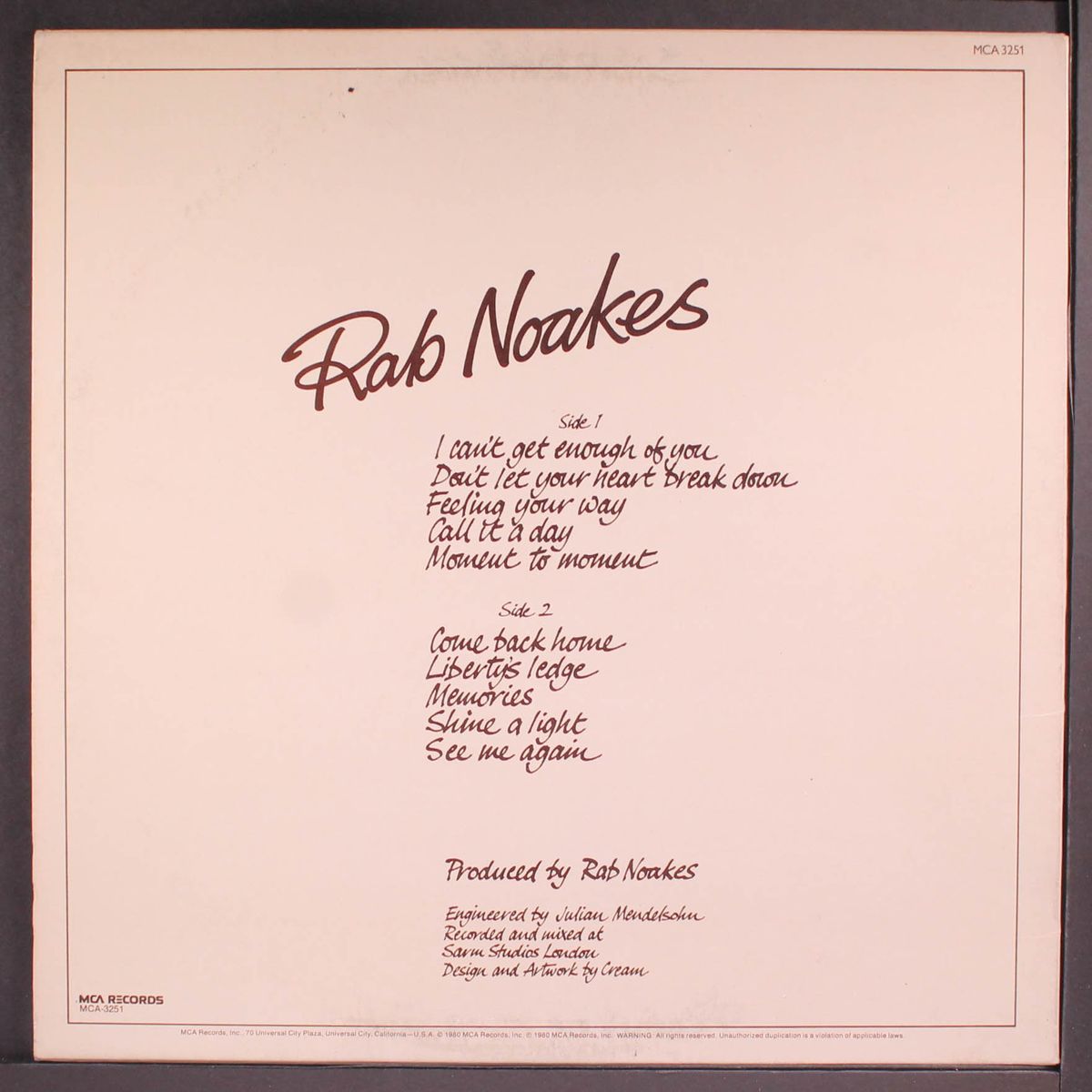 rab noakes by RAB NOAKES