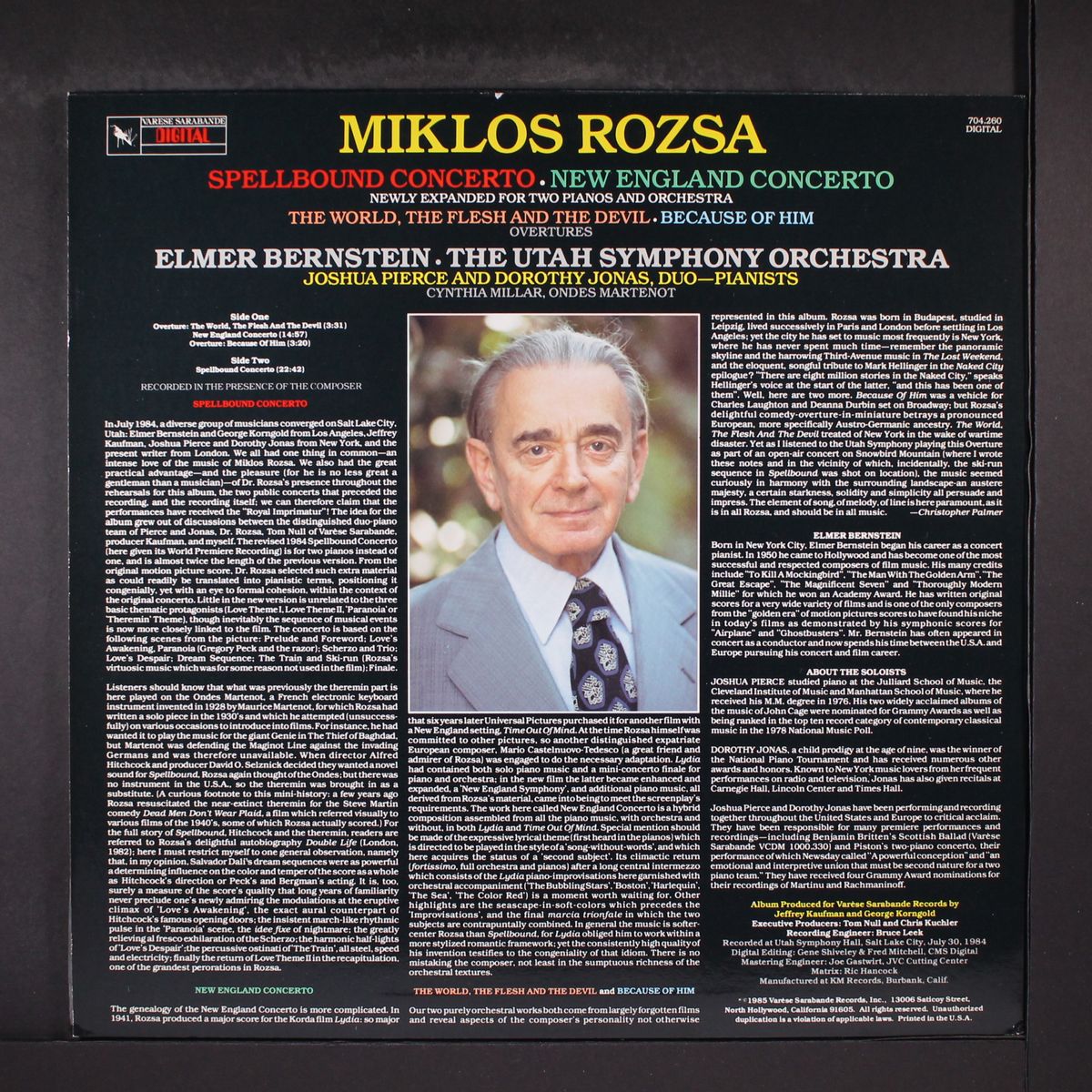 the music of miklos rozsa by ELMER BERNSTEIN