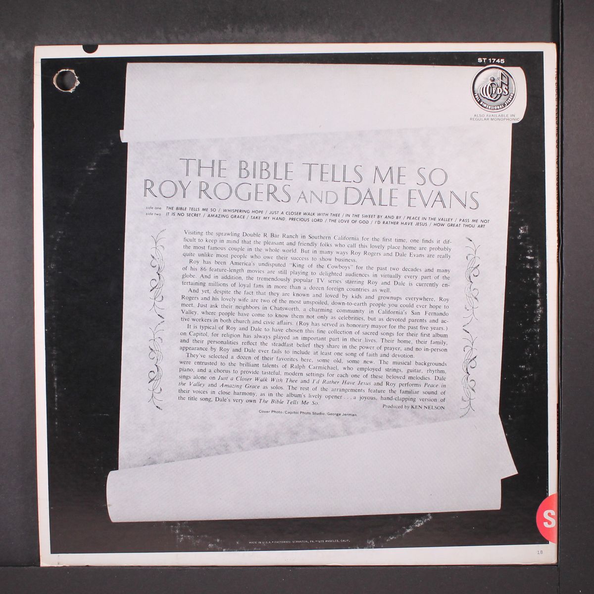 the bible tells me so by ROY ROGERS & DALE EVANS