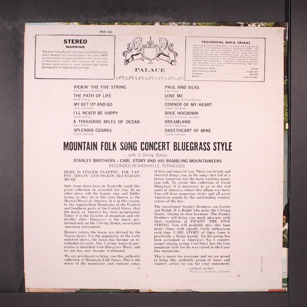 mountain folk song concert... by VARIOUS
