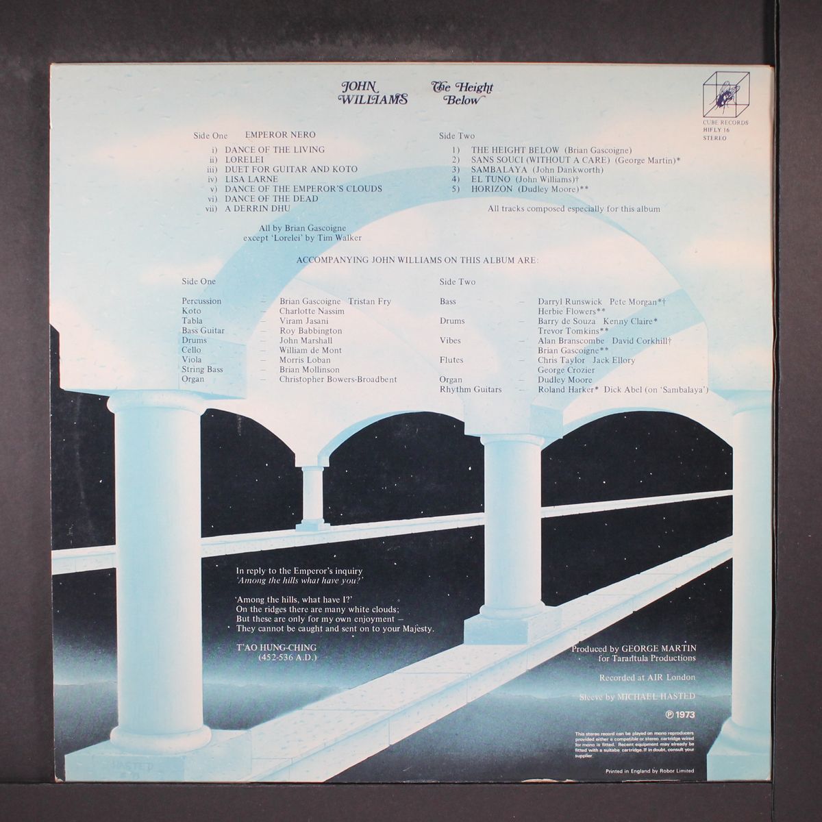 the height below by JOHN WILLIAMS