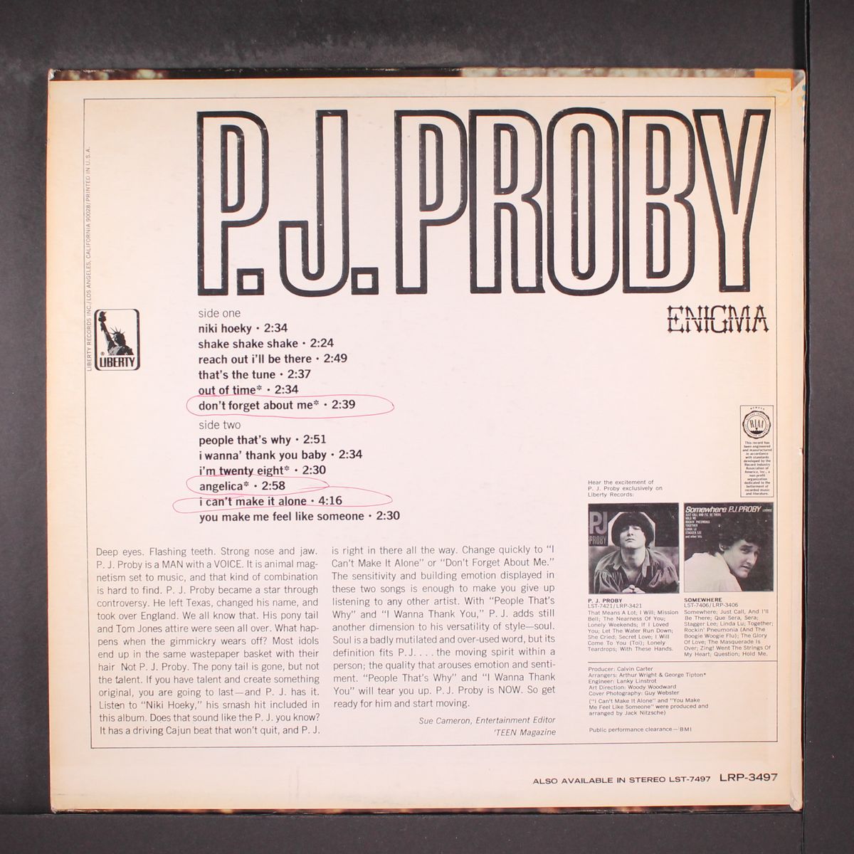 enigma by P.J. PROBY