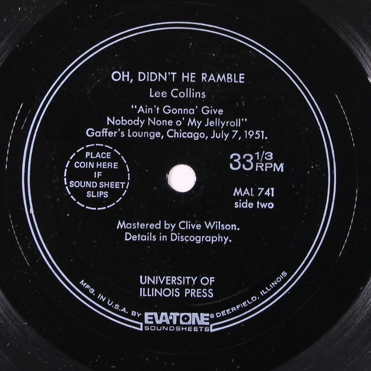 oh didn't he ramble by LEE COLLINS