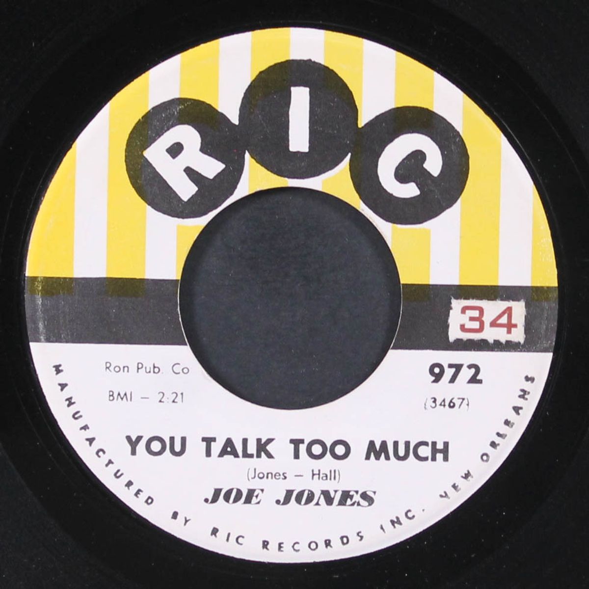 you talk too much / i love you still by JOE JONES