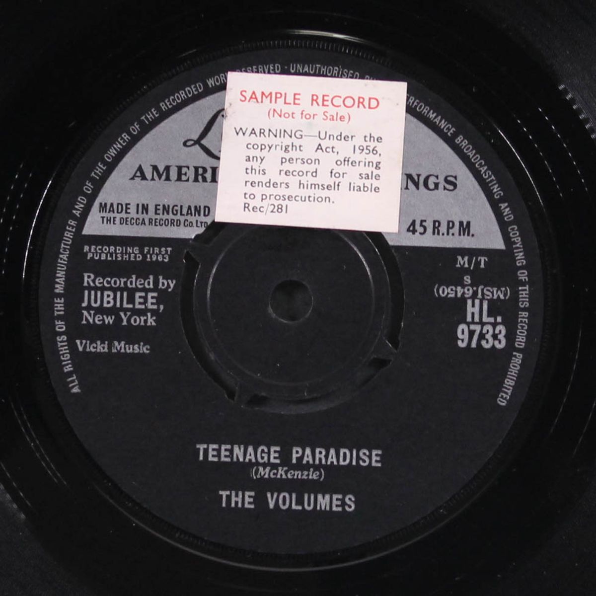 sandra / teenage paradise by VOLUMES