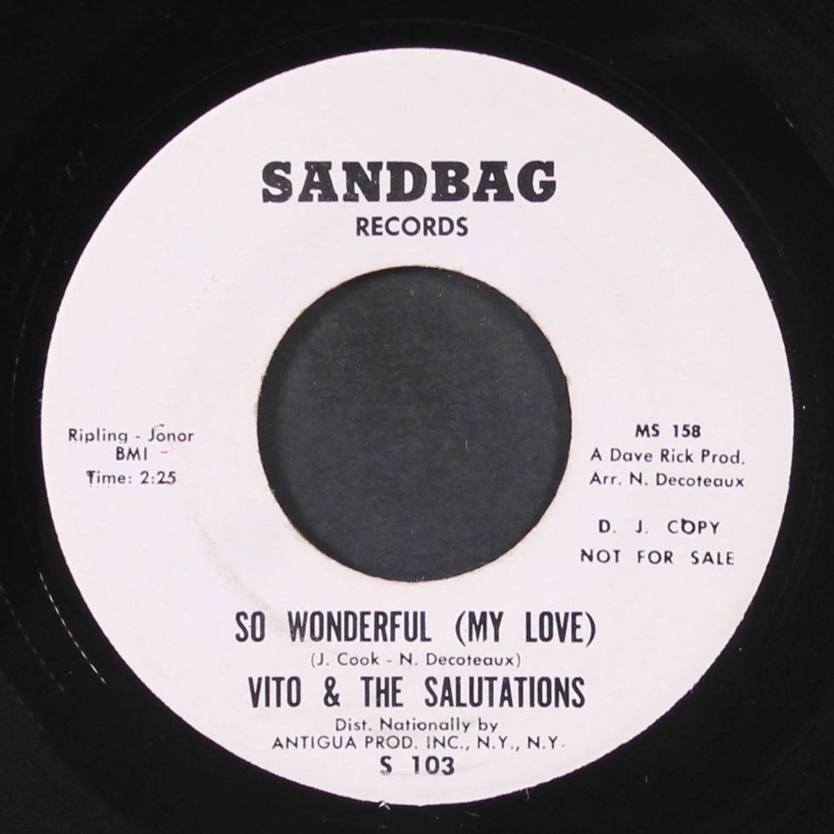 i'd best be going / so wonderful by VITO & SALUTATIONS