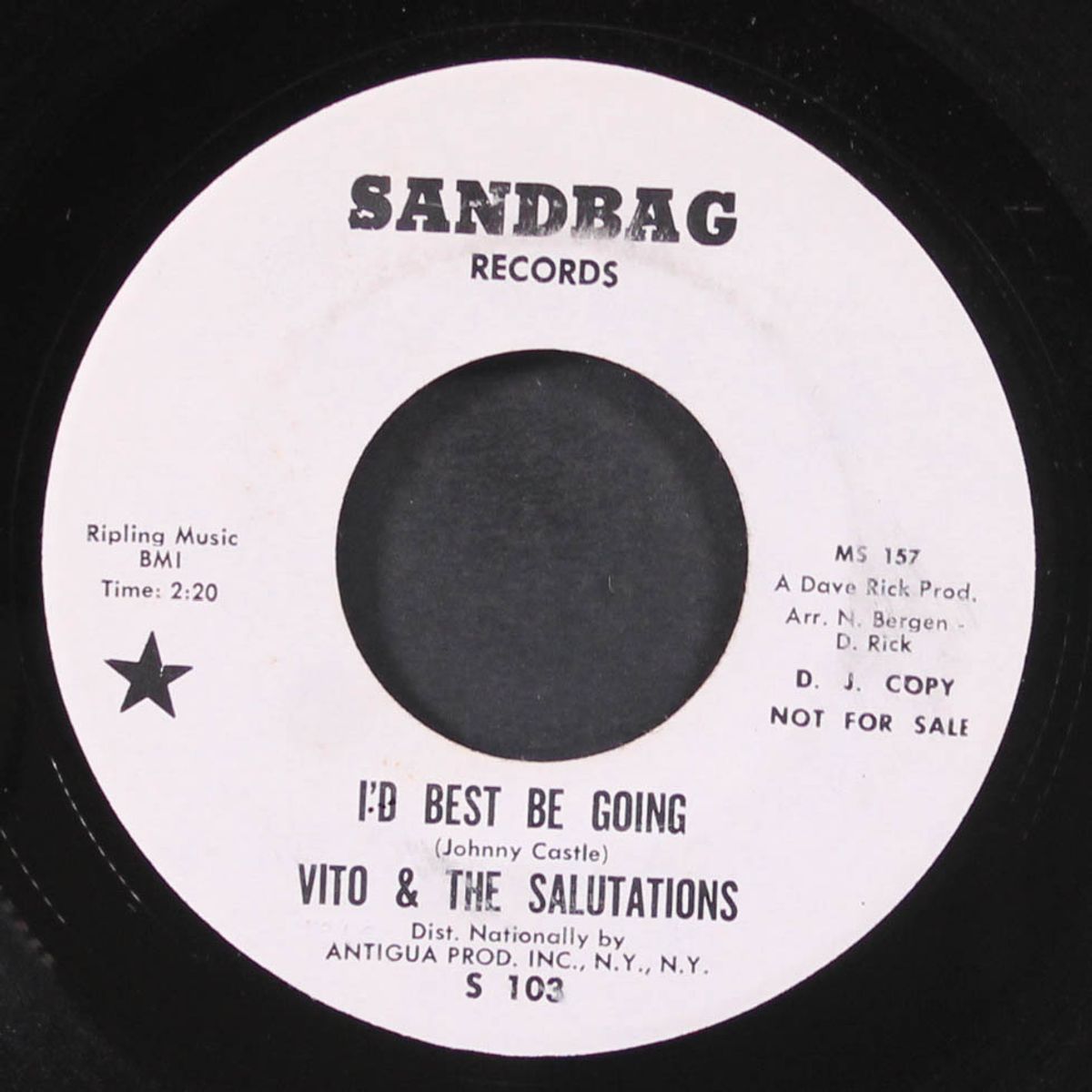 i'd best be going / so wonderful by VITO & SALUTATIONS