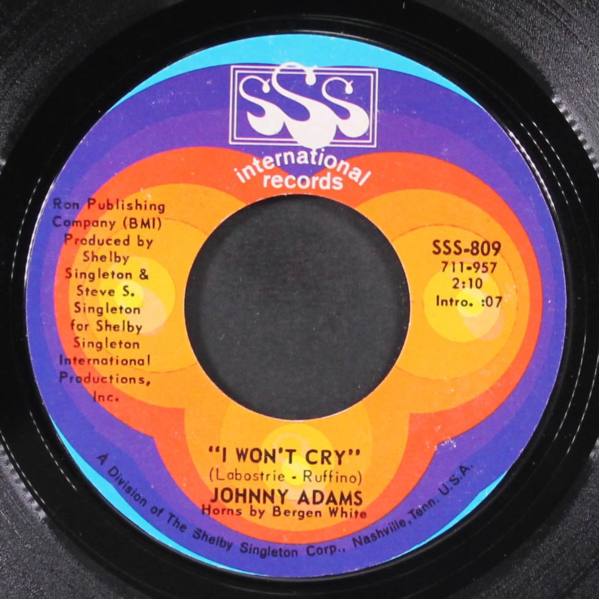 i won't cry / i want to walk through this life with you by JOHNNY ADAMS