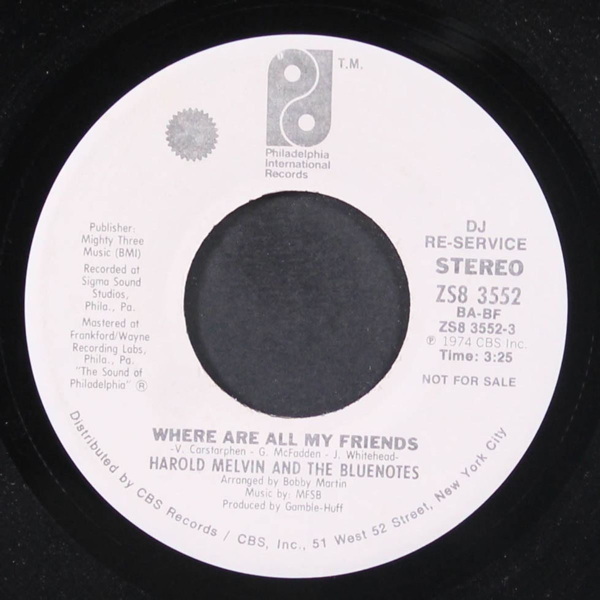 where are all my friends / mono by HAROLD MELVIN & BLUE NOTES