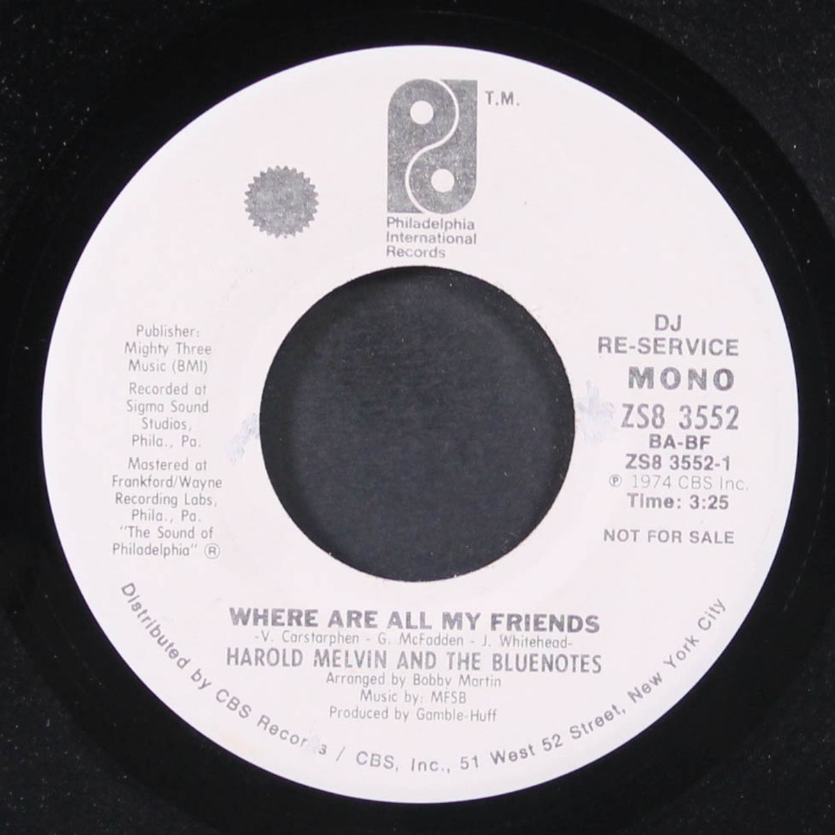 where are all my friends / mono by HAROLD MELVIN & BLUE NOTES