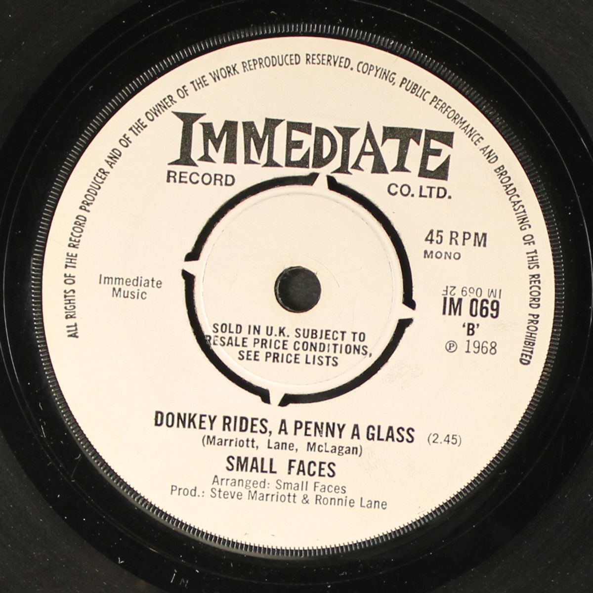 the universal / donkey rides penny glass by SMALL FACES