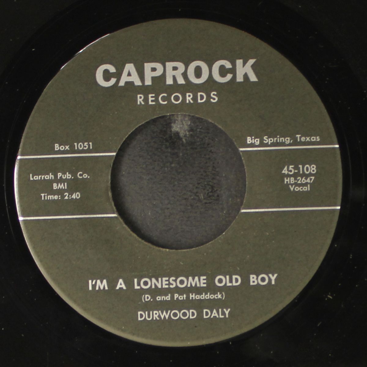 that's the way it goes / i'm a lonesome old boy by DURWOOD DALY
