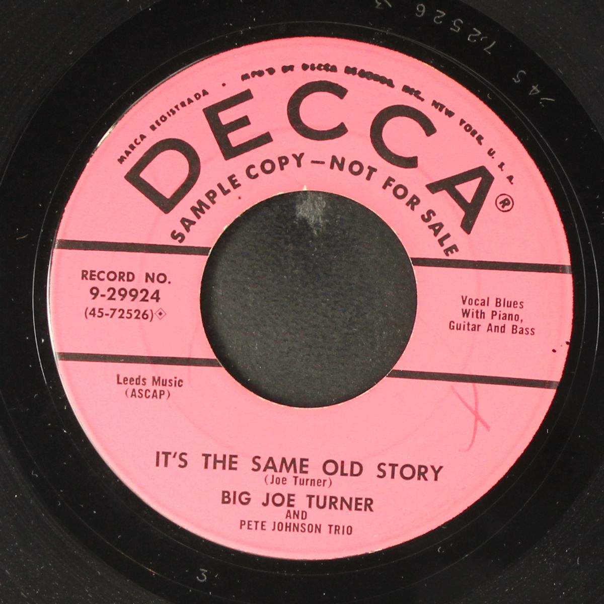 corrine, corrina / it's the same old story by BIG JOE TURNER