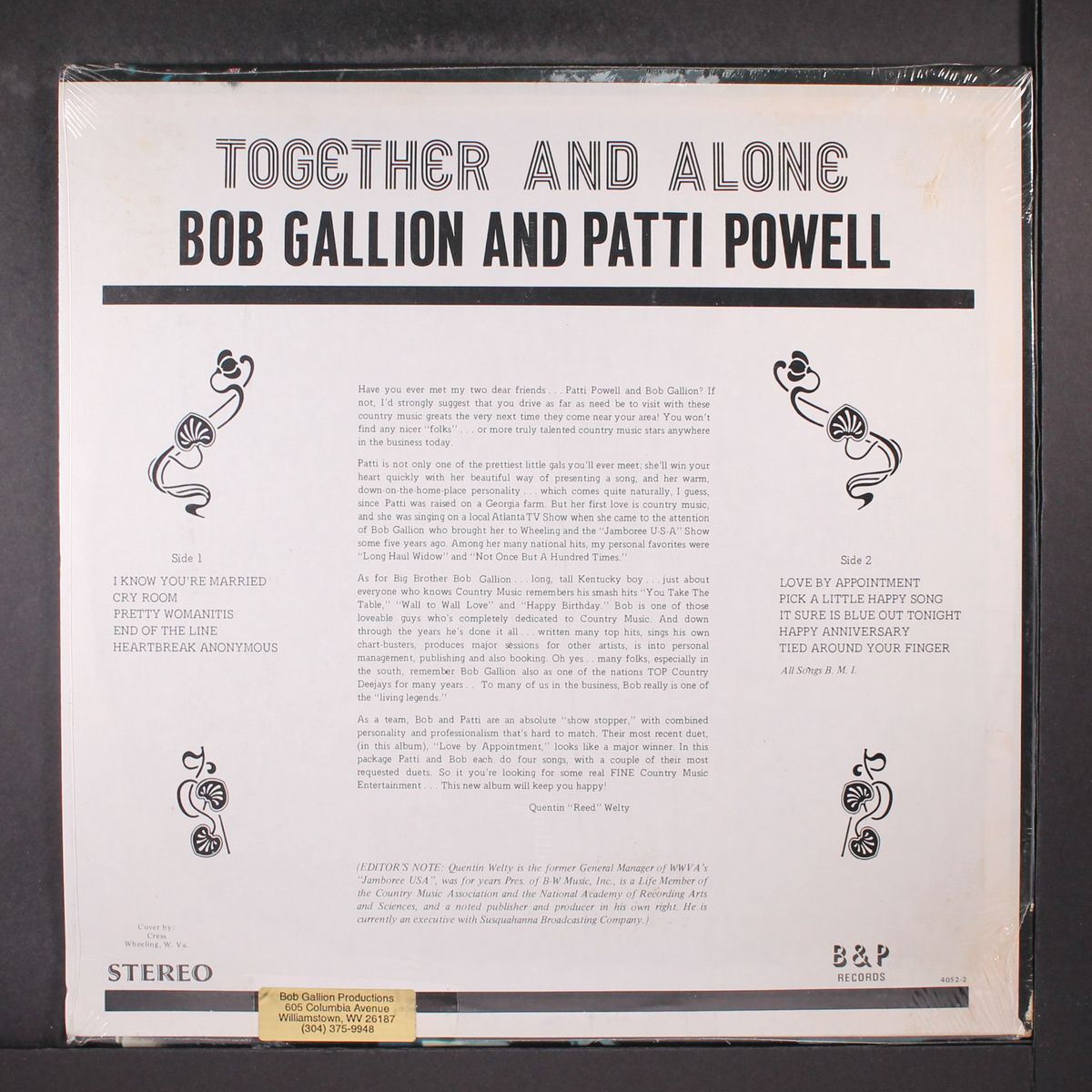 together and along by BOB GALLION & PATTI POWELL