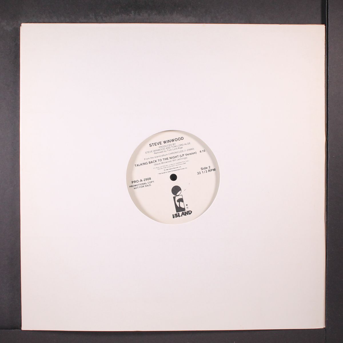 talking back to the night / same by STEVE WINWOOD