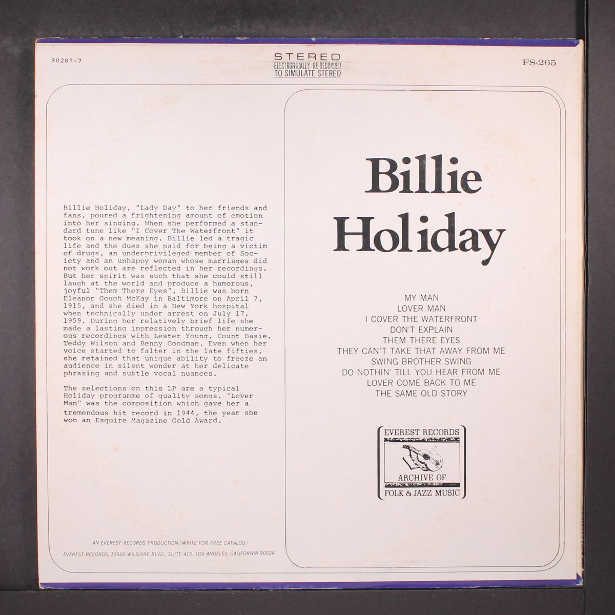 billie holiday by BILLIE HOLIDAY