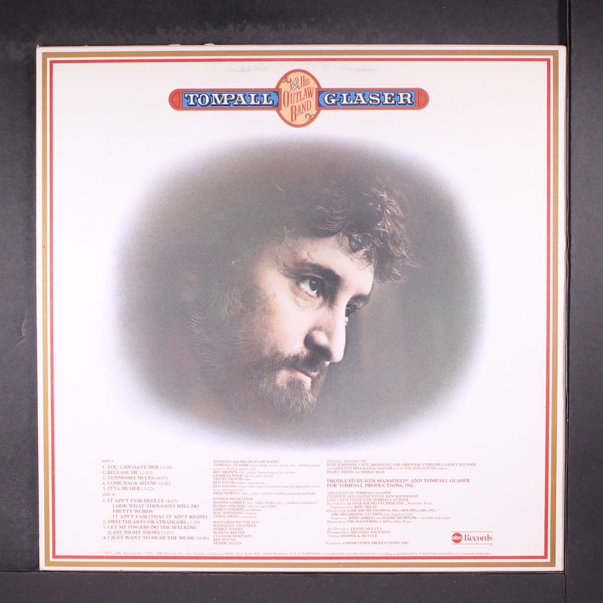 and his outlaw band by TOMPALL GLASER