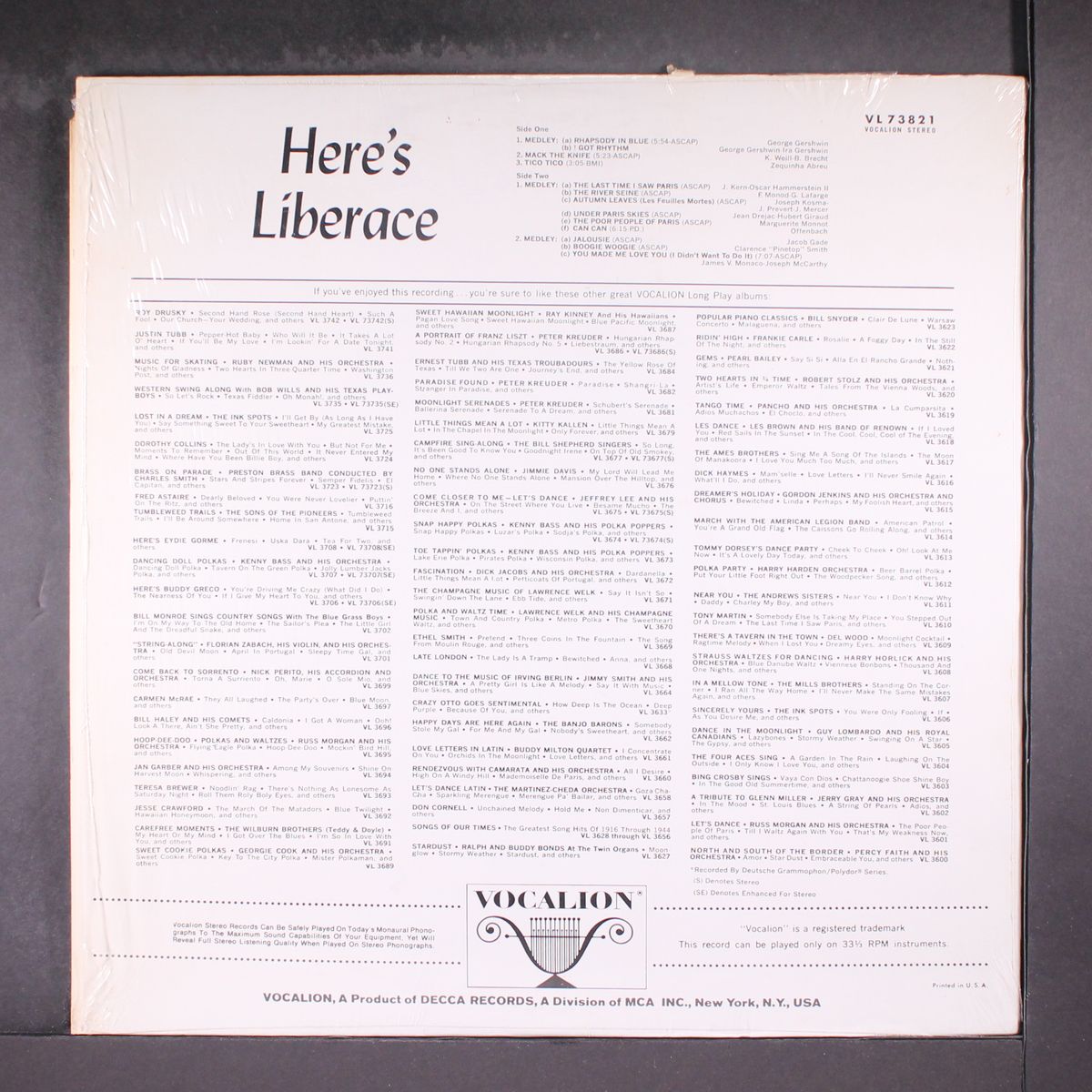 here's by LIBERACE