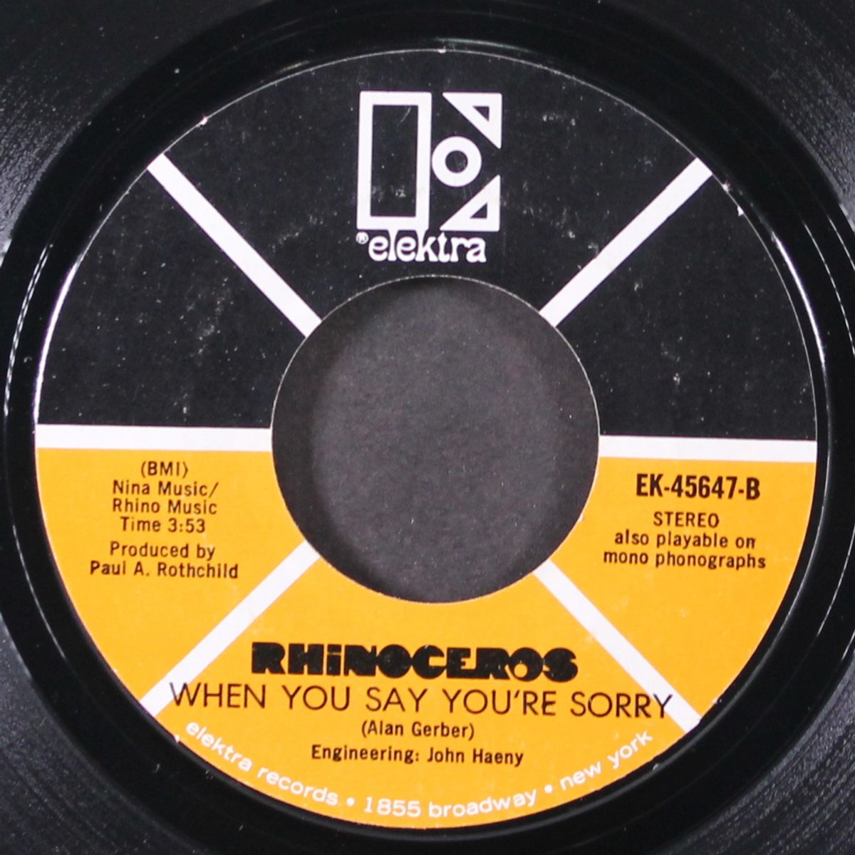 apricot brandy / when you say you're sorry by RHINOCEROS