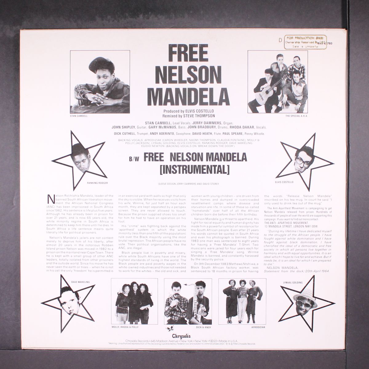 free nelson mandela by SPECIAL AKA
