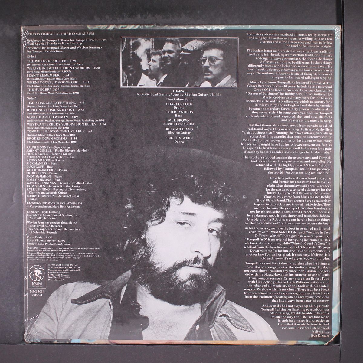 the great tompall & his outlaw band by TOMPALL GLASER