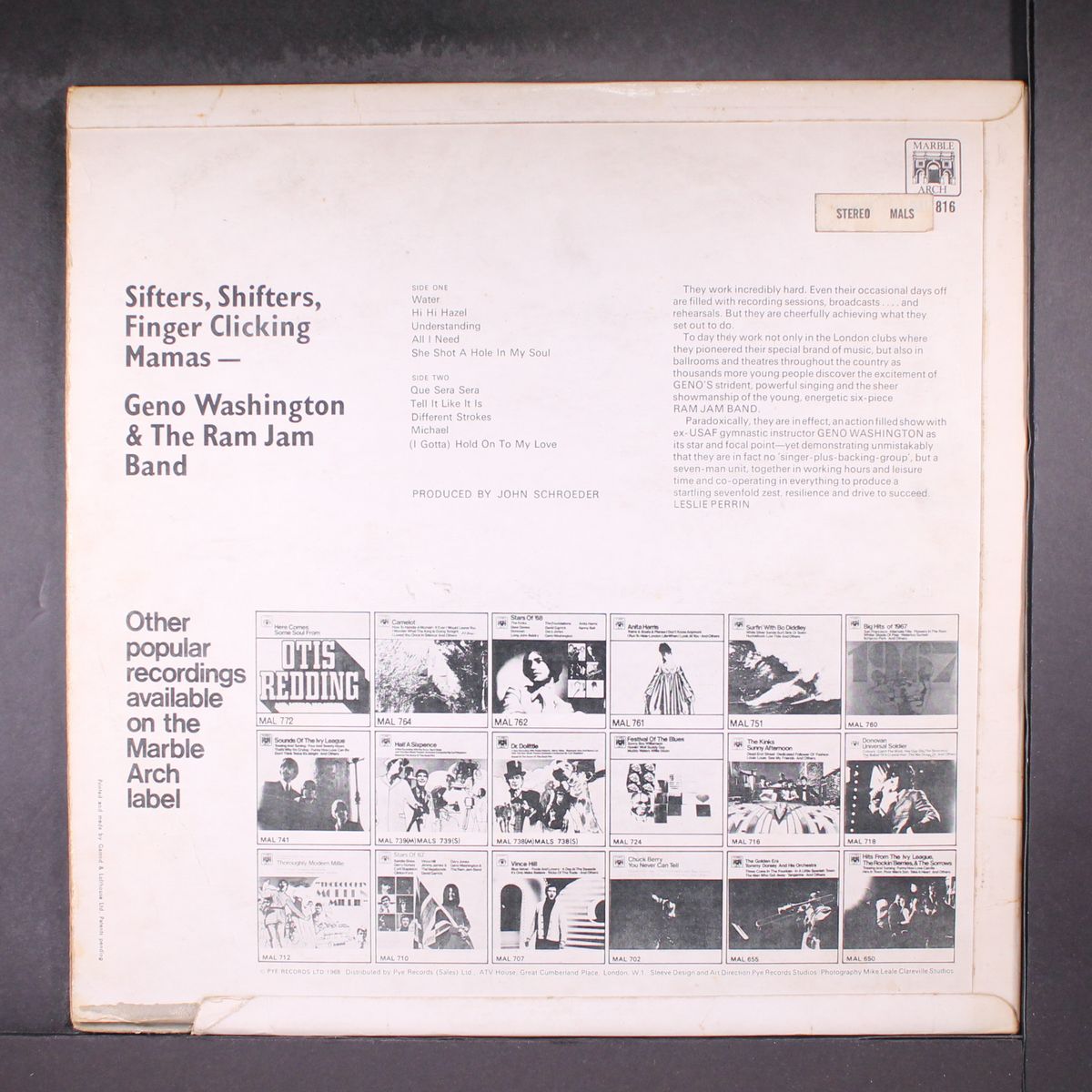 sifters, shifters, finger clicking mamas by GENO WASHINGTON & RAM JAM BAND