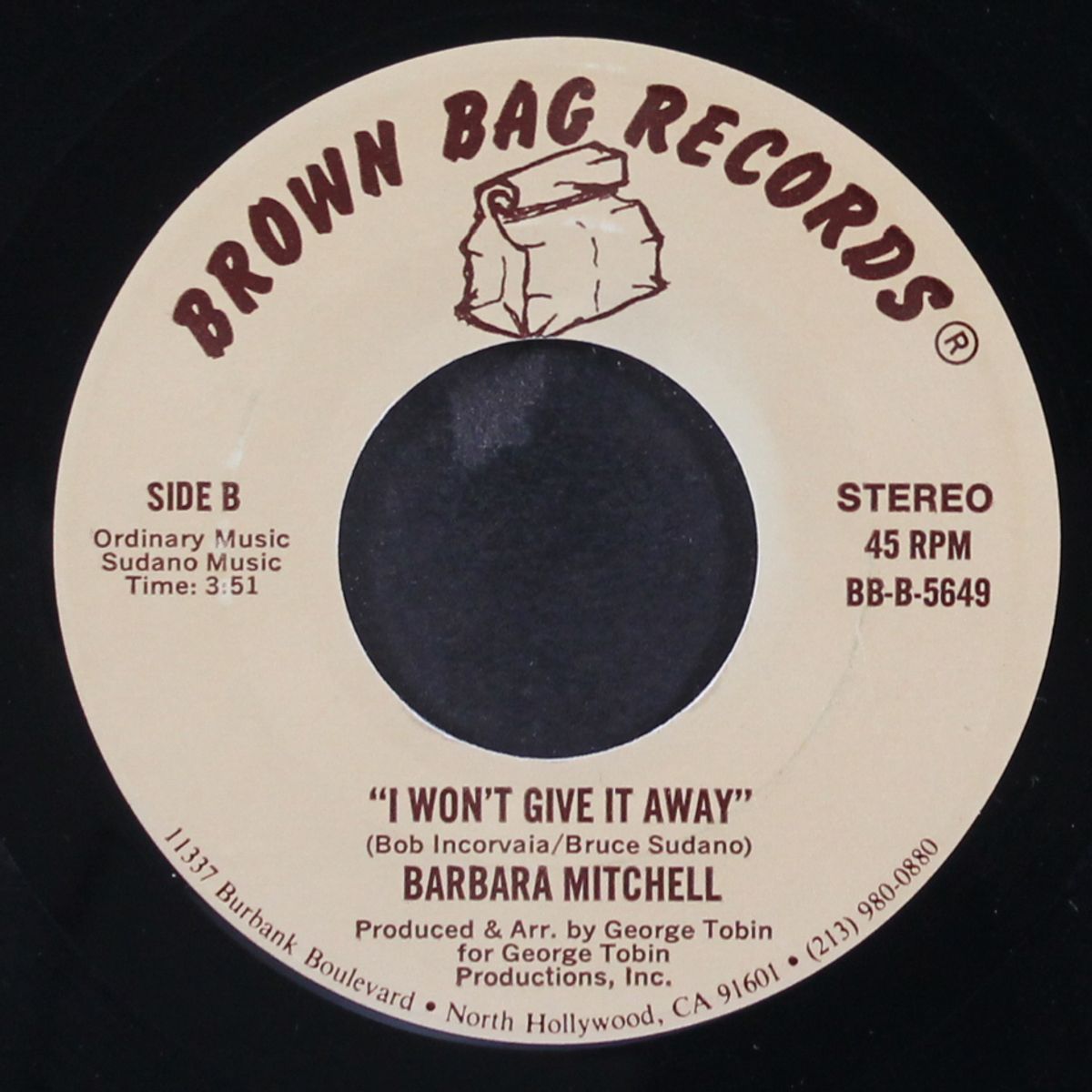 i won't give it away / breakdown by BARBARA MITCHELL