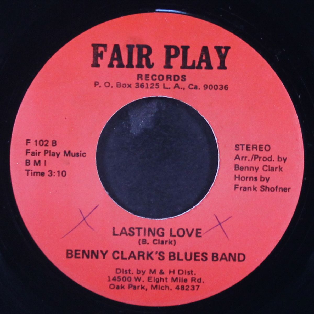 lasting love / rent party by BENNY CLARK'S BLUES BAND