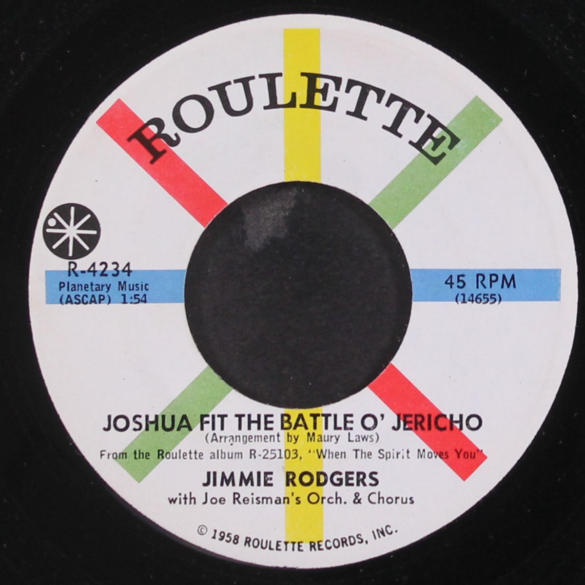 joshua fit the battle o'jericho / just a closer walk with thee by JIMMIE RODGERS
