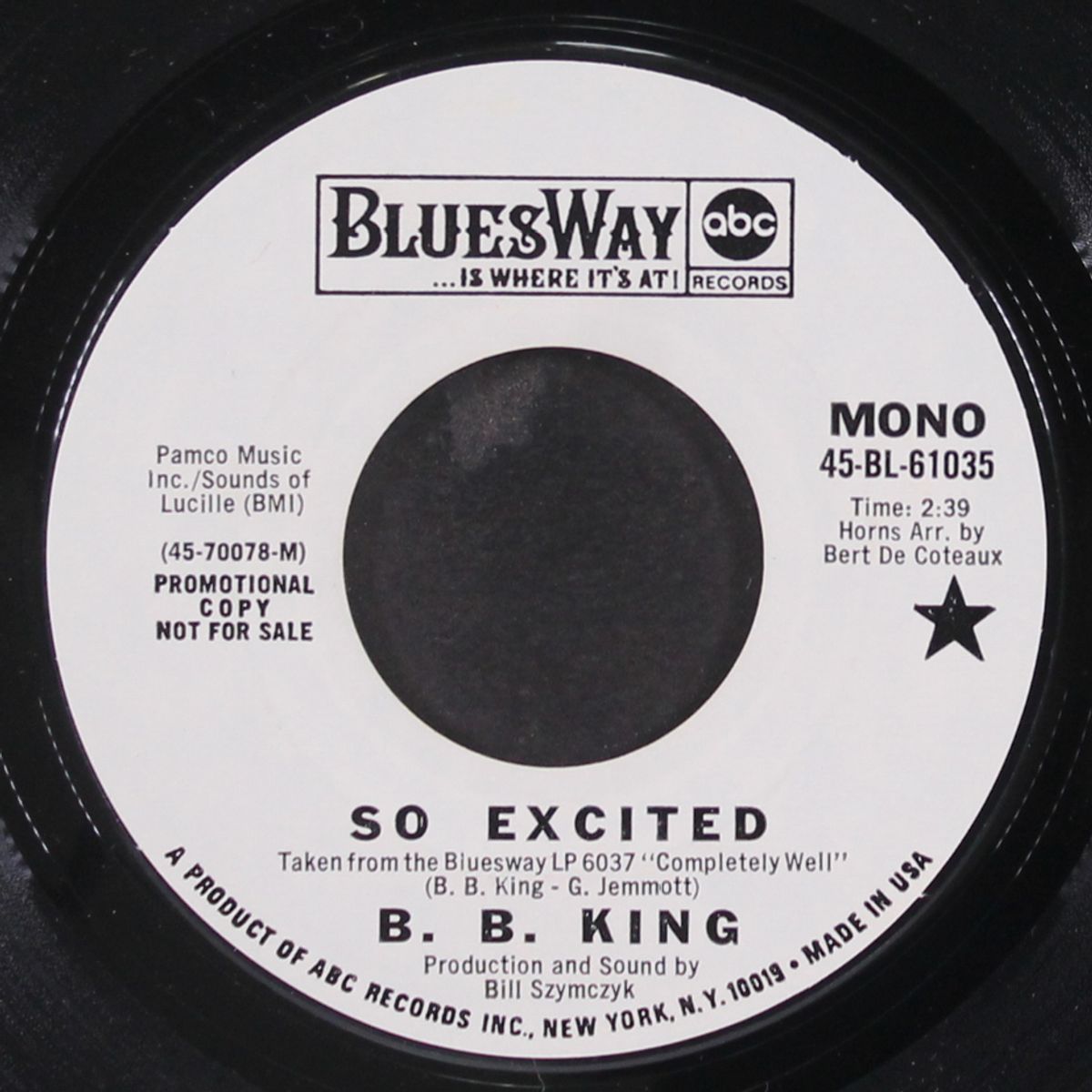 so excited / confessin' the blues by B.B. KING