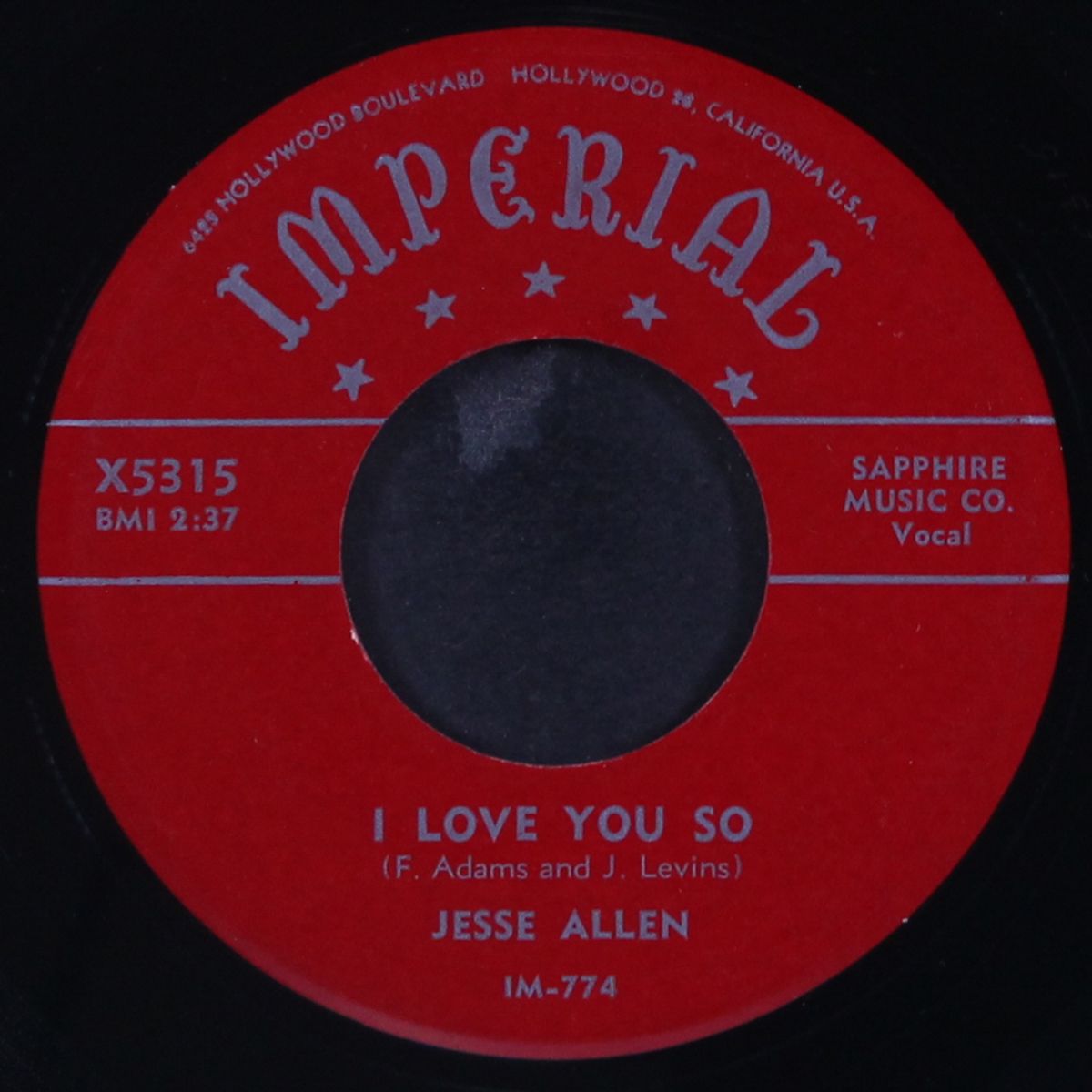rockin' & rollin' / i love you so by JESSE ALLEN