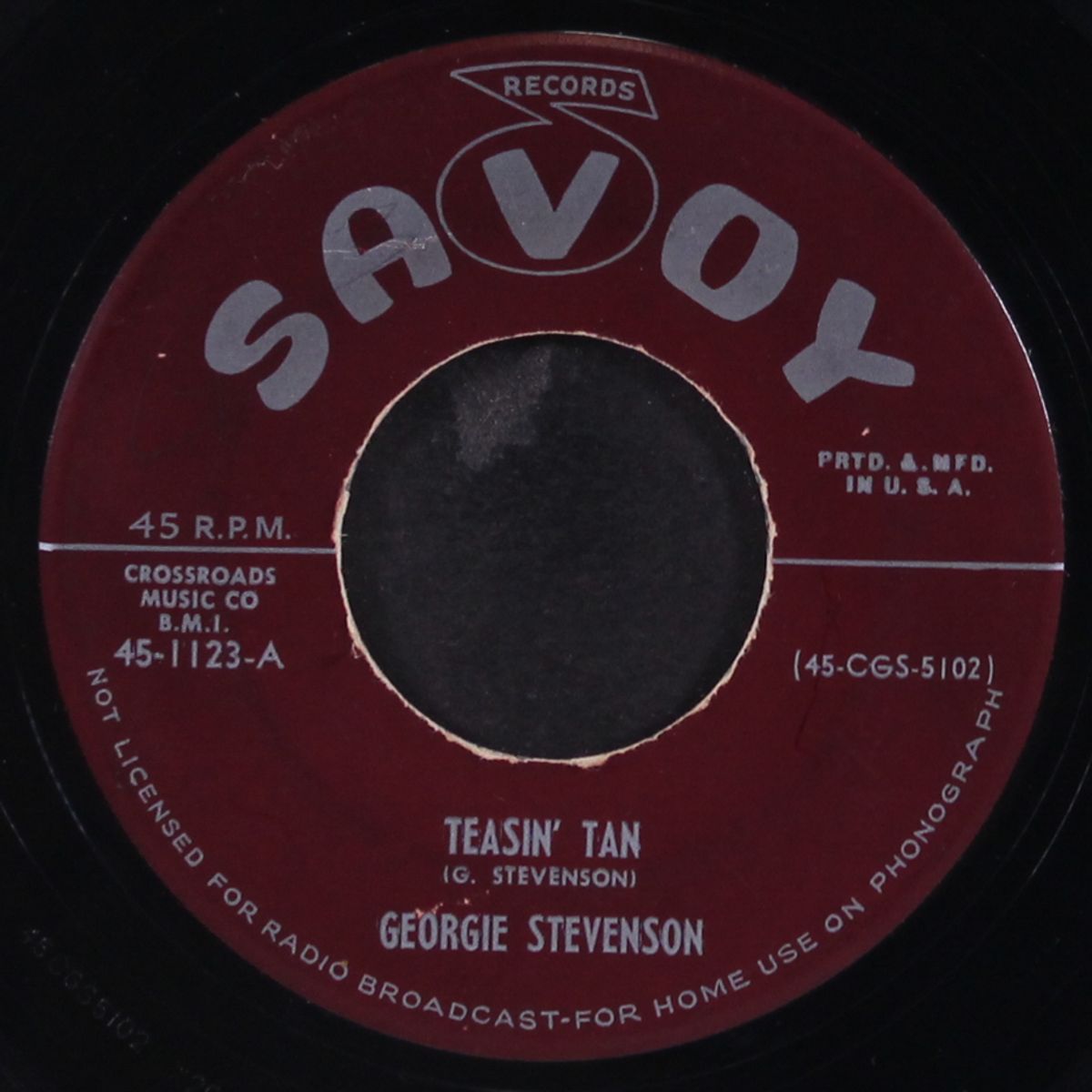 teasin' tan / meet me at grandma's joint by GEORGIE STEVENSON