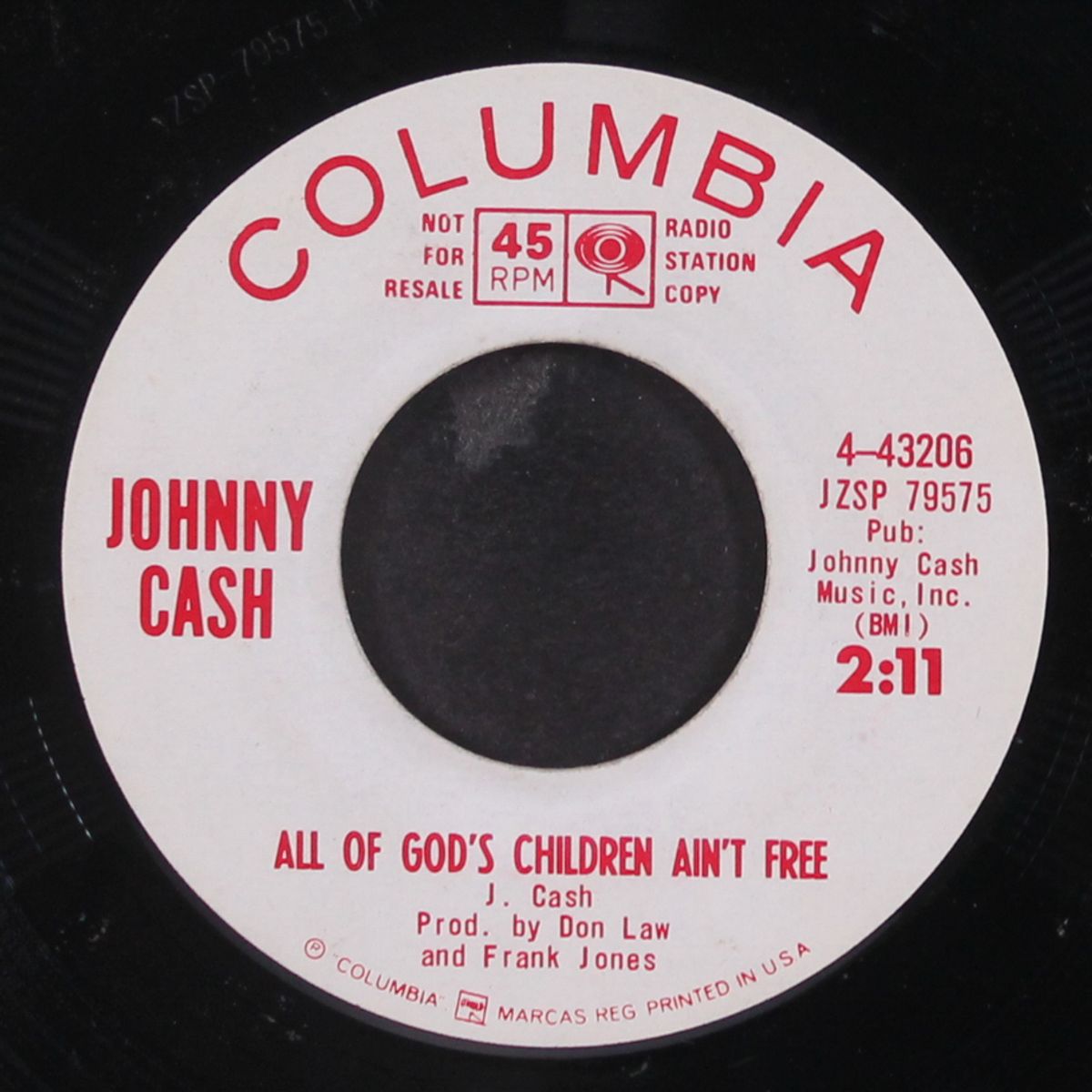 orange blossom special / all of god's children ain't free by JOHNNY CASH