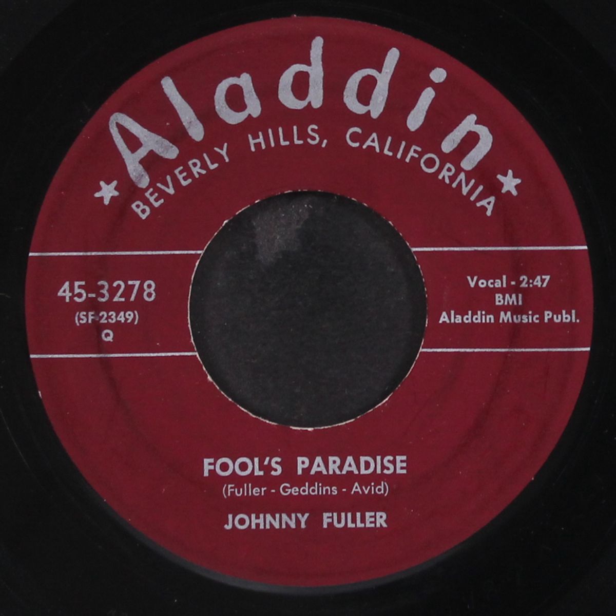 johnny ace's last letter / fool's paradise by JOHNNY FULLER