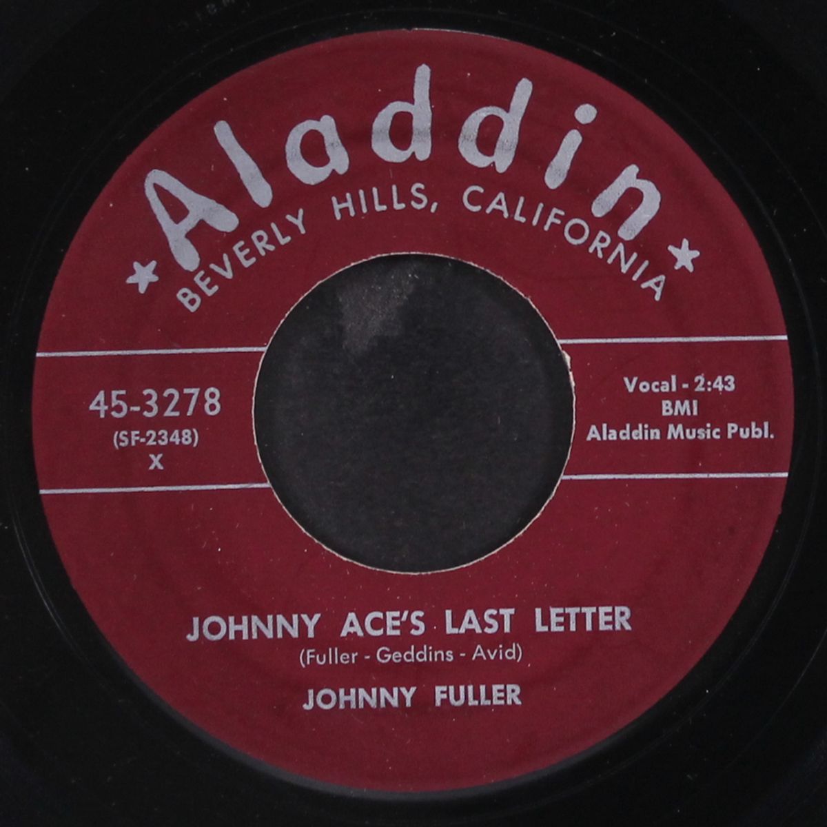 johnny ace's last letter / fool's paradise by JOHNNY FULLER