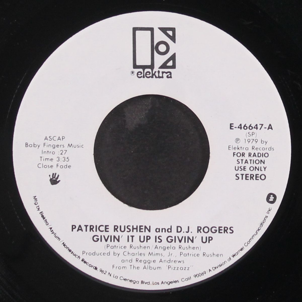 givin' it up is givin' up / mono by PATRICE RUSHEN & D.J. ROGERS