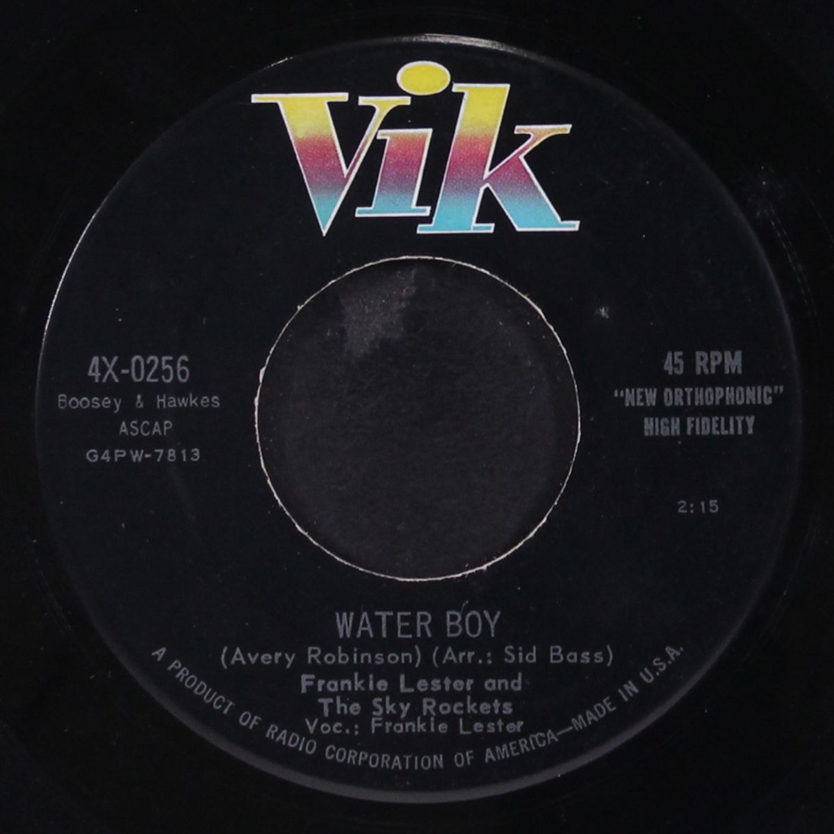 bye bye blues / water boy by FRANKIE LESTER & SKY ROCKETS