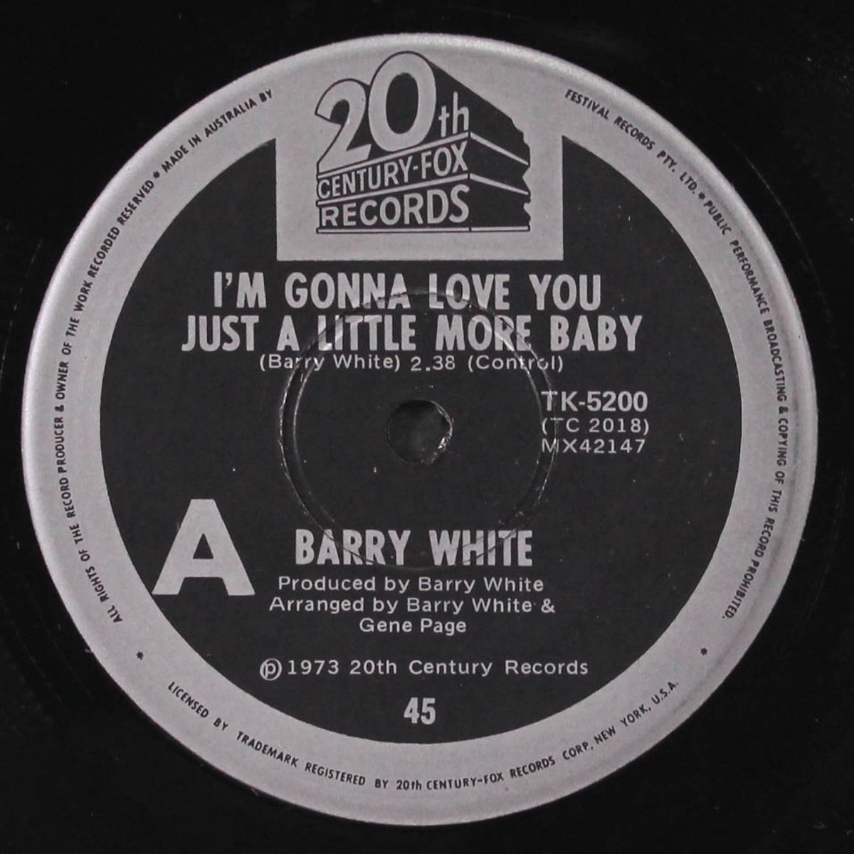i'm gonna love you just a little more baby / just a little more baby by BARRY WHITE