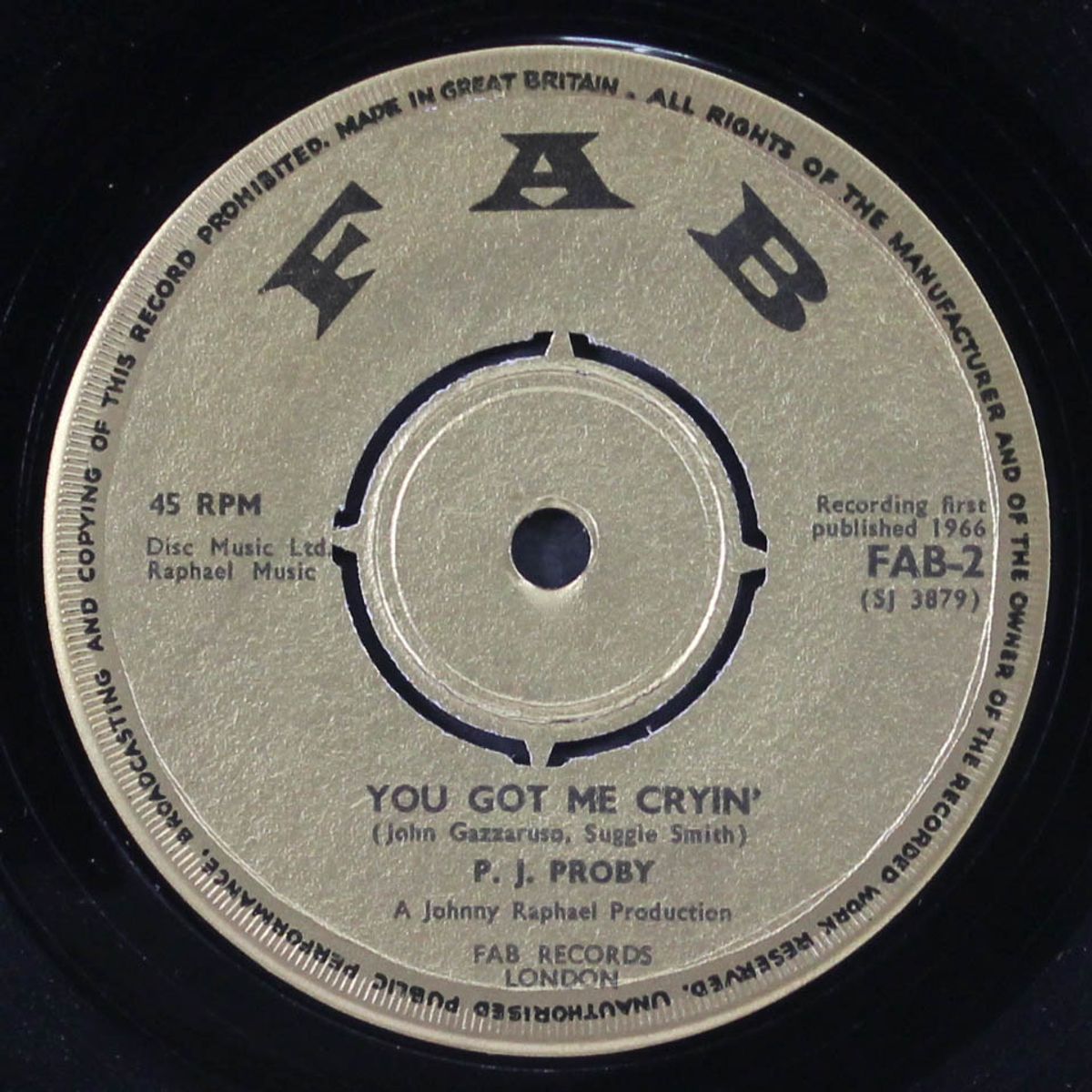 i need love / you got me cryin' by P.J. PROBY