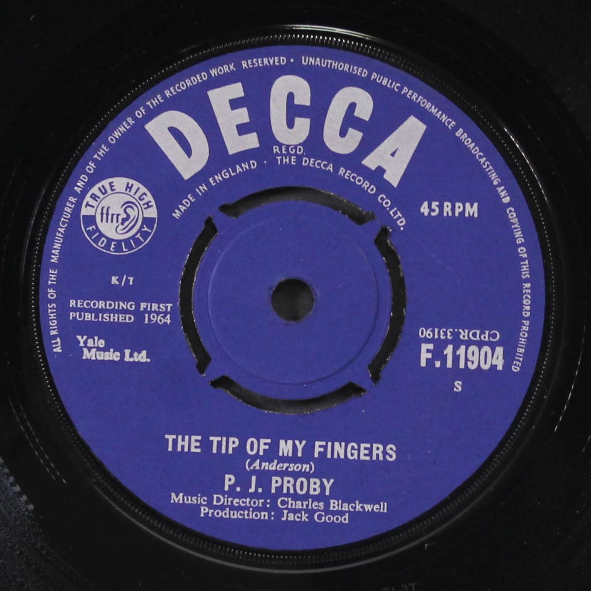 hold me / tip of my fingers by P.J. PROBY