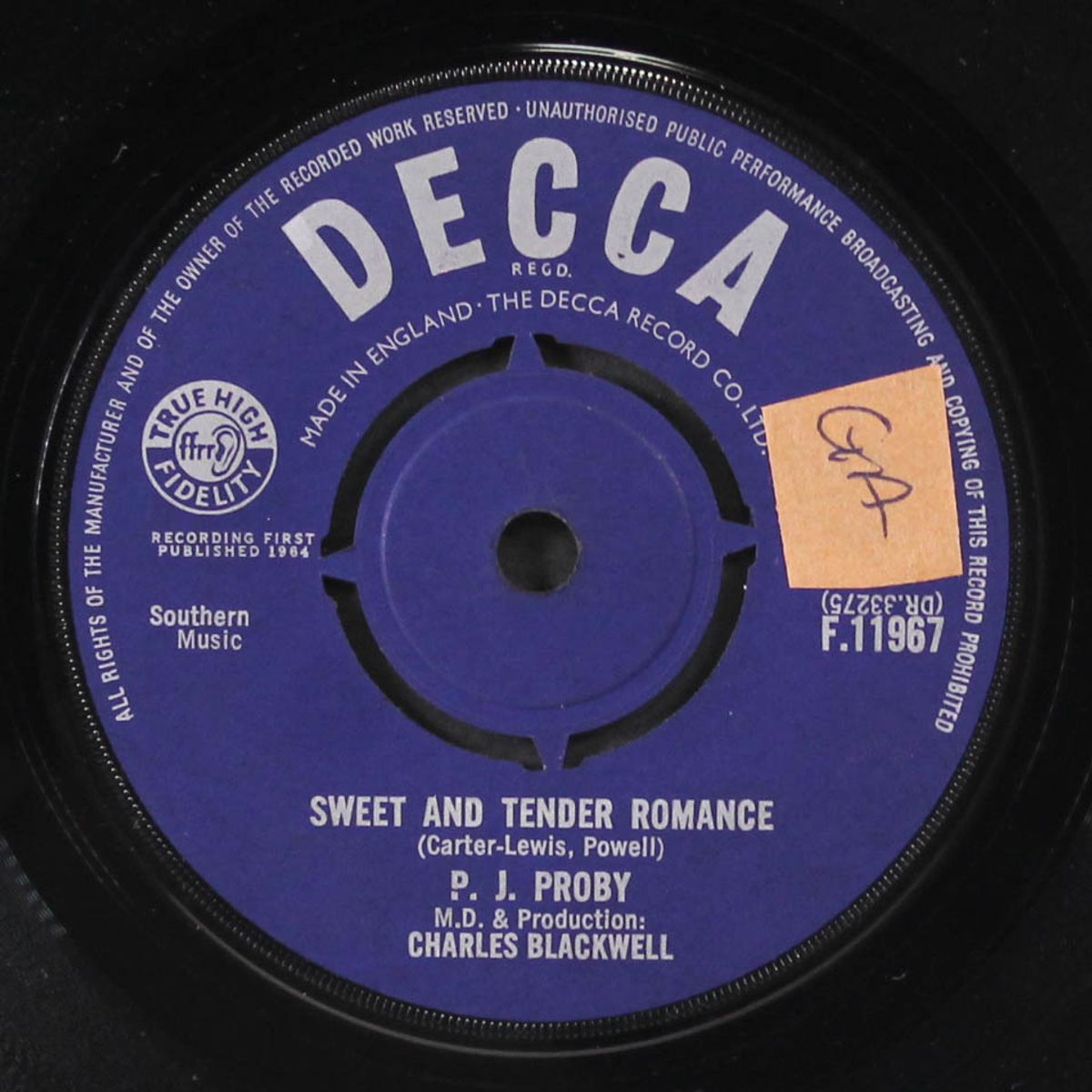 sweet and tender romance by P.J. PROBY